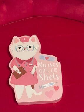 Pink Nurse Cat Decorative office decor